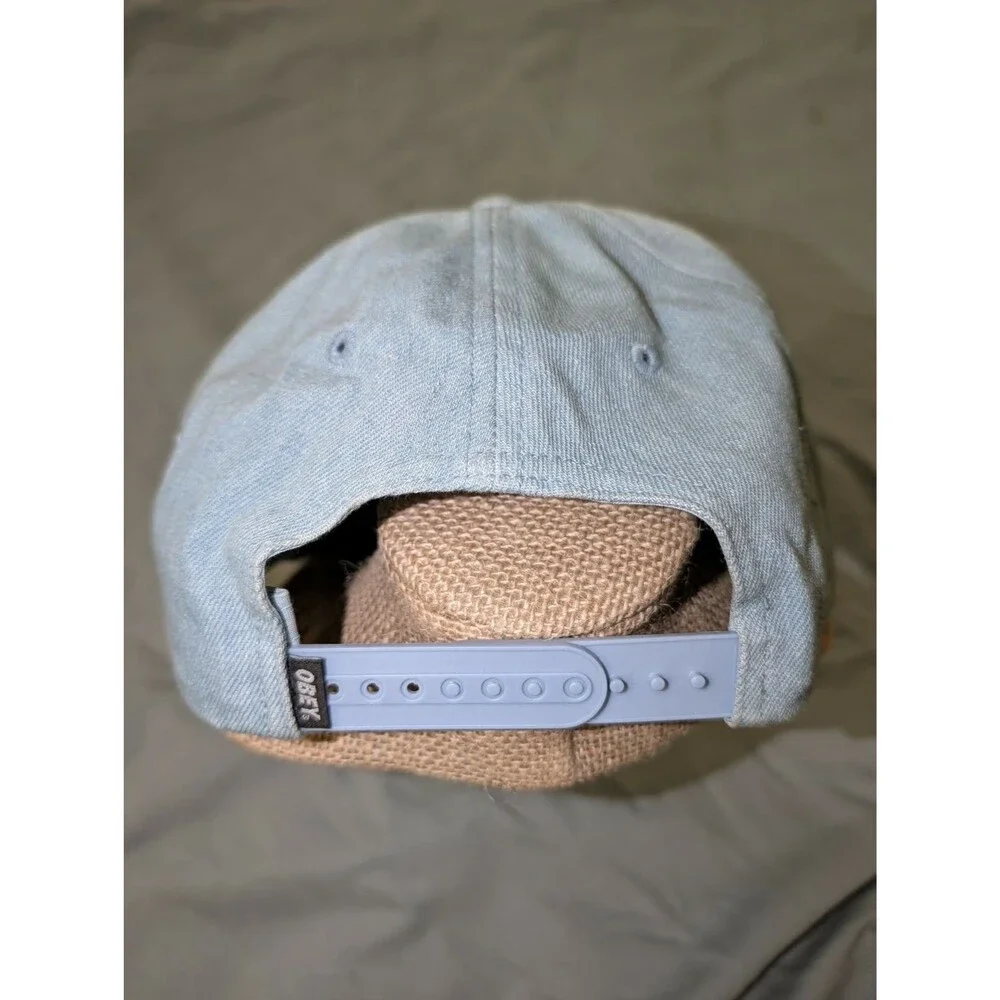 OBEY Hat Adjustable Light Blue Snap Back Baseball Cap